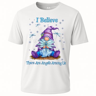 Gnome I Believe There Are Angels Among Us Dragonfly Cooling Performance Crew T-Shirt