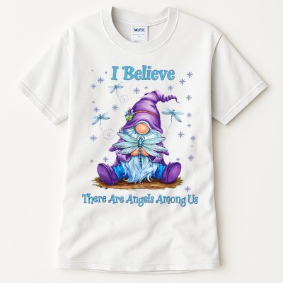 Gnome I Believe There Are Angels Among Us Dragonfly Tall T-Shirt