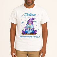 Gnome I Believe There Are Angels Among Us Dragonfly Tall T-Shirt