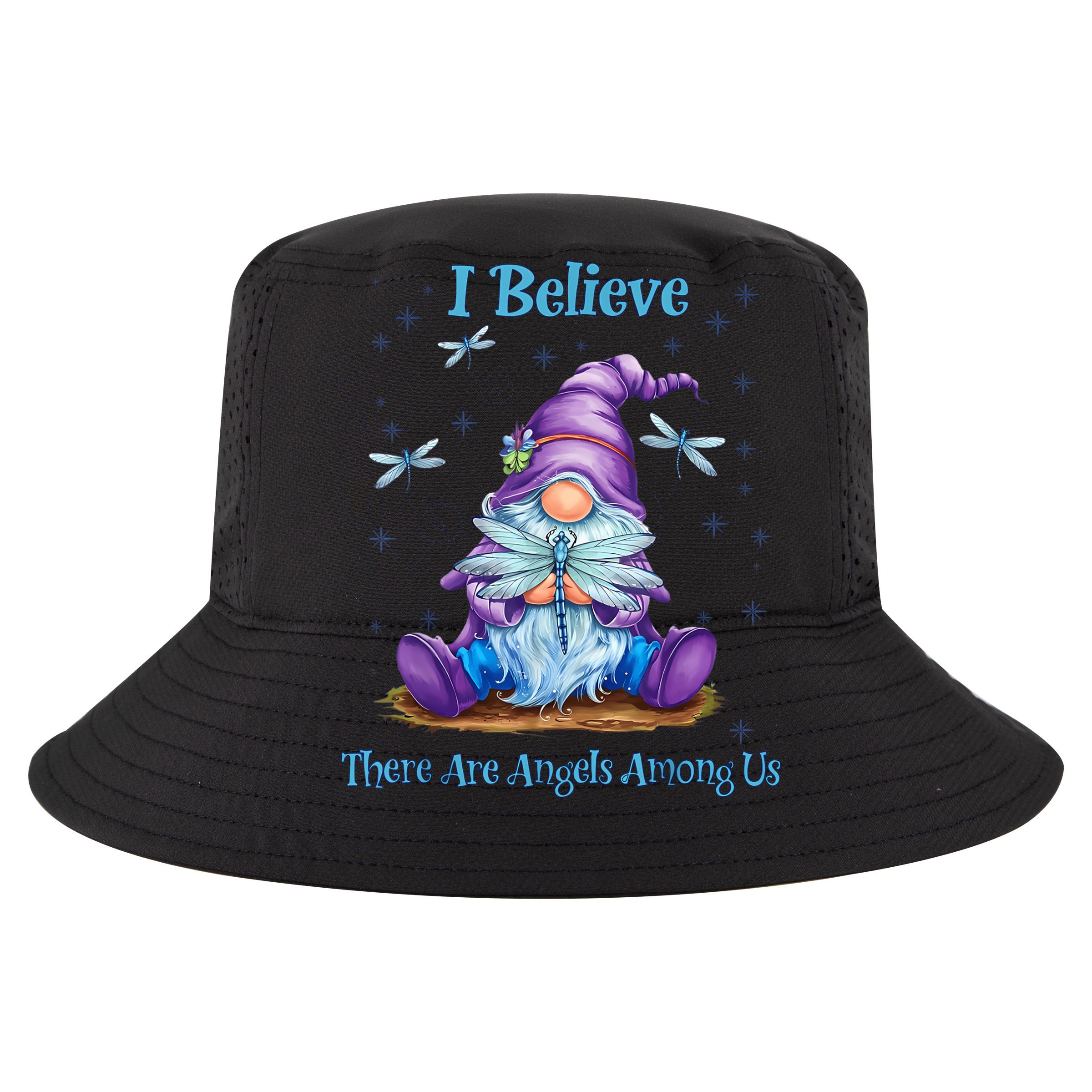Gnome I Believe There Are Angels Among Us Dragonfly Premium T-Shirt