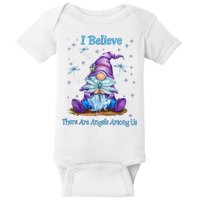 Gnome I Believe There Are Angels Among Us Dragonfly Baby Bodysuit