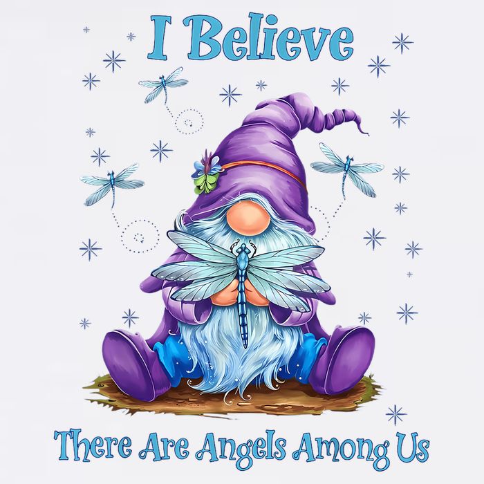 Gnome I Believe There Are Angels Among Us Dragonfly Baby Bodysuit