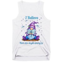 Gnome I Believe There Are Angels Among Us Dragonfly Tank Top