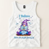 Gnome I Believe There Are Angels Among Us Dragonfly Tank Top