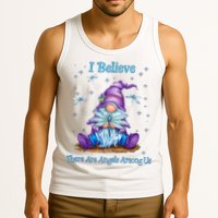 Gnome I Believe There Are Angels Among Us Dragonfly Tank Top