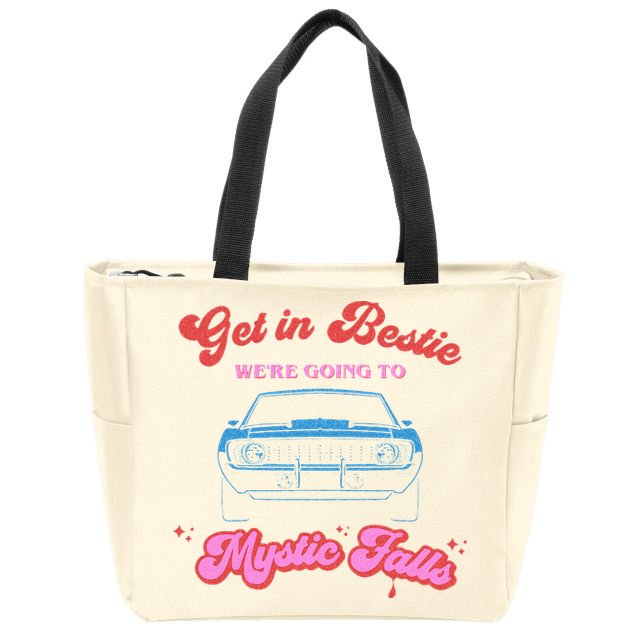 Get In Bestie Were Going To Mystic Falls Virginia Vervain Zip Tote Bag