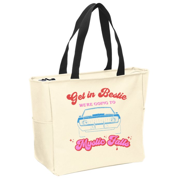 Get In Bestie Were Going To Mystic Falls Virginia Vervain Zip Tote Bag
