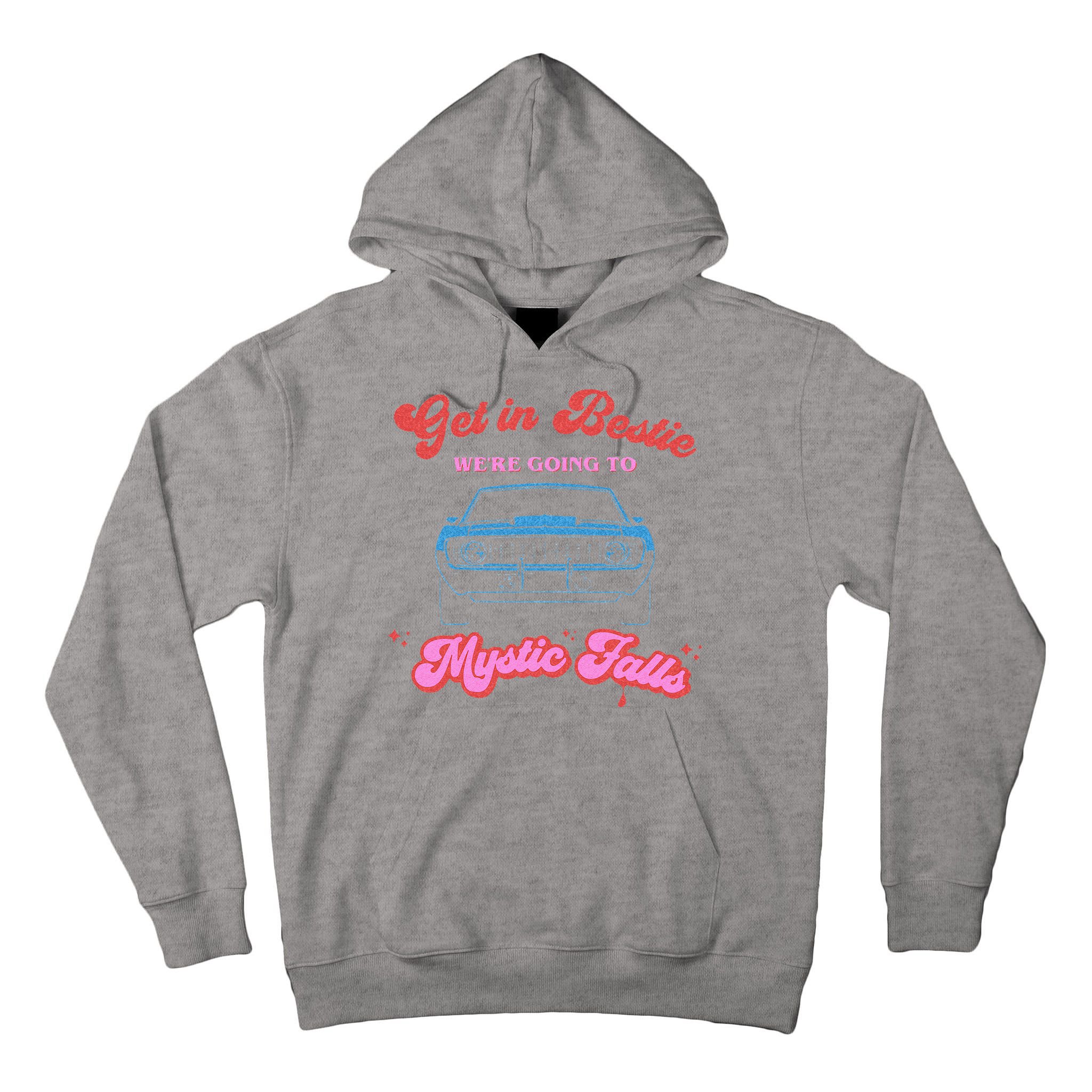 Get In Bestie Were Going To Mystic Falls Virginia Vervain Tall Hoodie