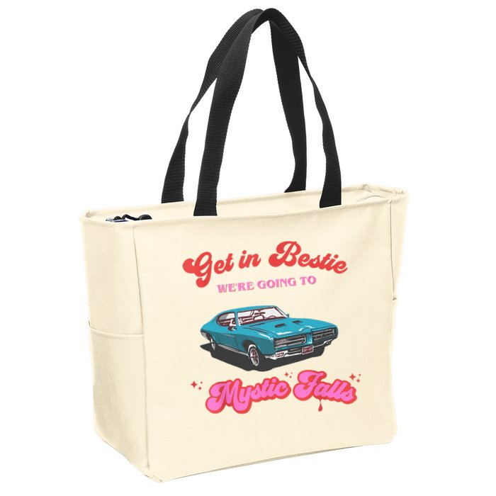 Get In Bestie WeRe Going To Mystic Falls Virginia Vervain Zip Tote Bag