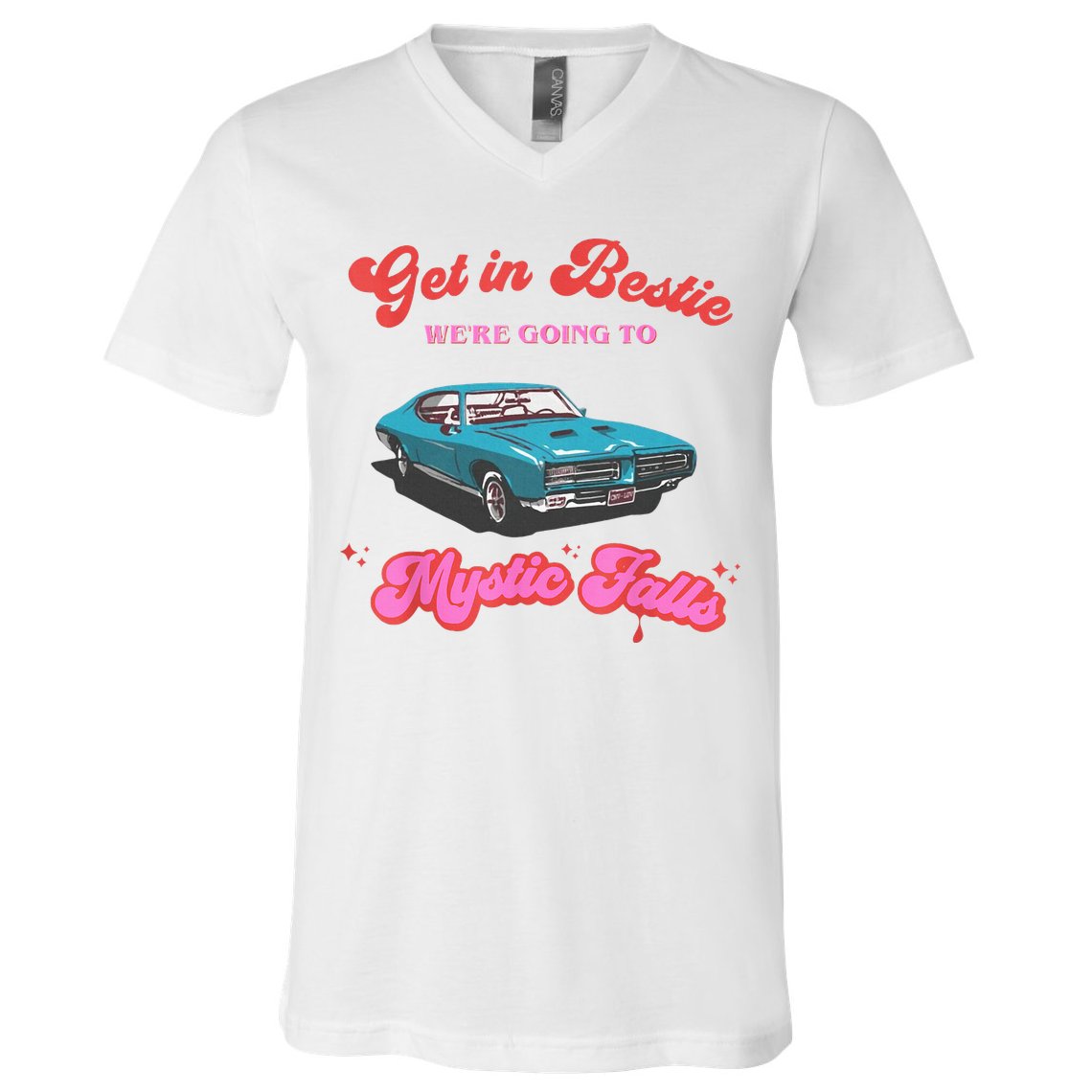 Get In Bestie WeRe Going To Mystic Falls Virginia Vervain V-Neck T-Shirt