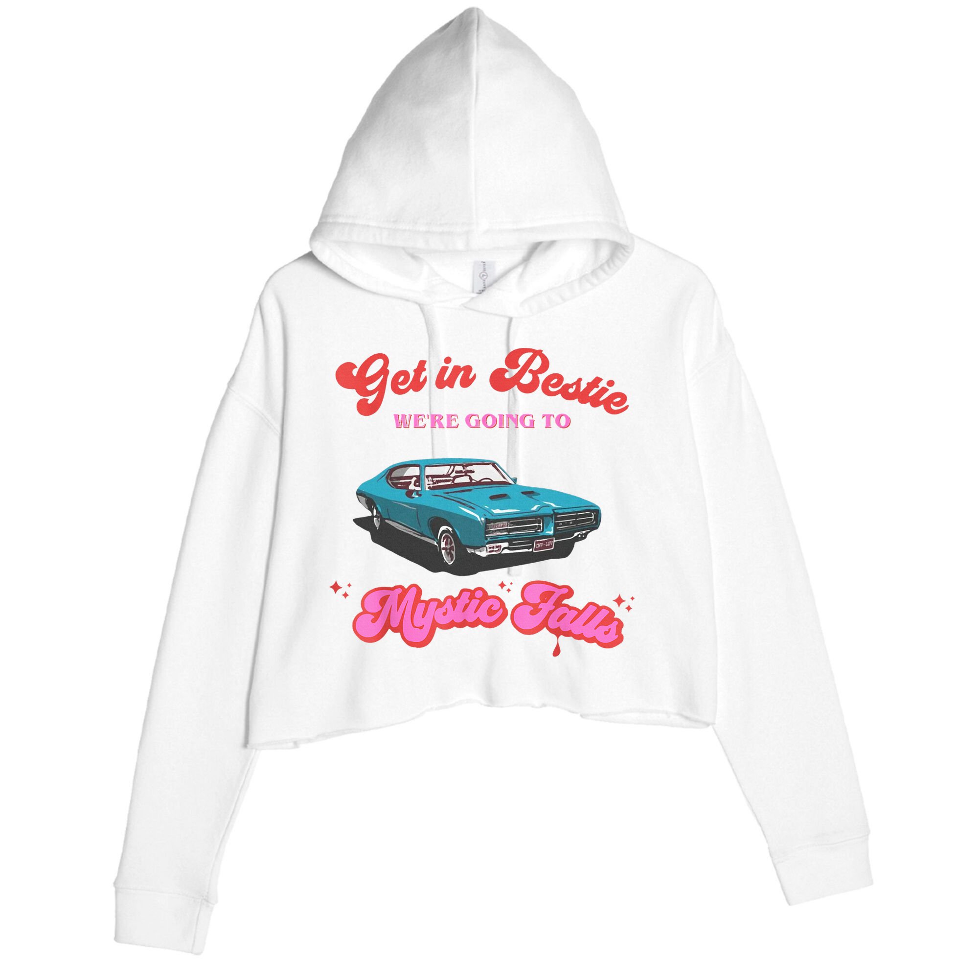 Get In Bestie WeRe Going To Mystic Falls Virginia Vervain Crop Fleece Hoodie