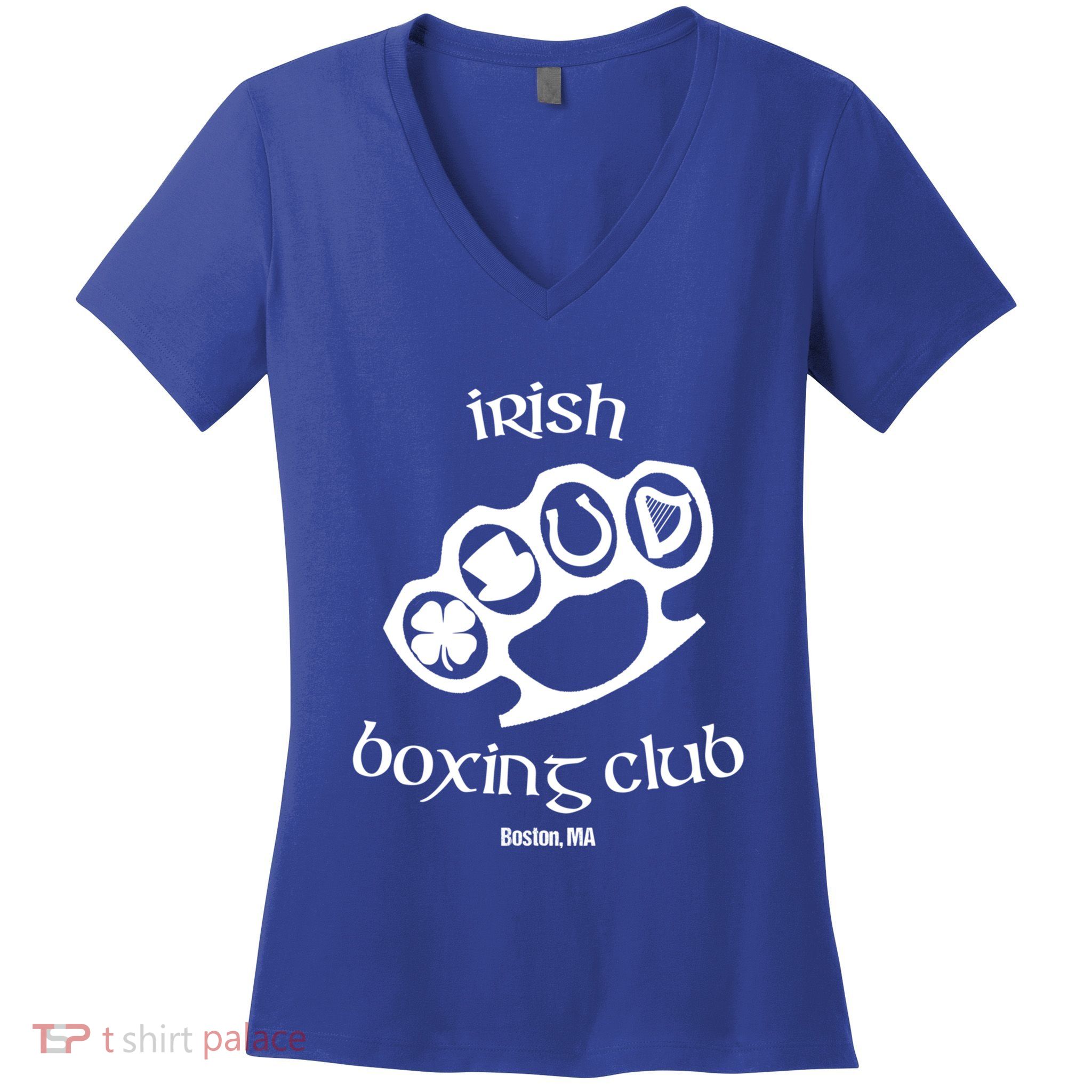 Great Irish Boxing Club Boston Fighting Pub St Patrick Gift Women's V-Neck T-Shirt