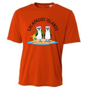 Galapagos Islands Blue Footed Booby Bird Christmas Cooling Performance Crew T-Shirt