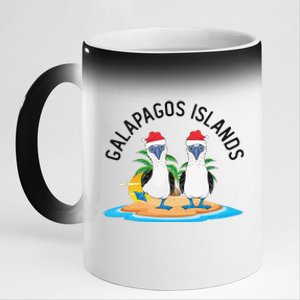 Galapagos Islands Blue Footed Booby Bird Christmas 11oz Black Color Changing Mug