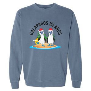 Galapagos Islands Blue Footed Booby Bird Christmas Garment-Dyed Sweatshirt