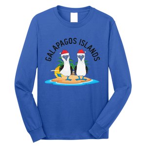 Galapagos Islands Blue Footed Booby Bird Christmas Long Sleeve Shirt