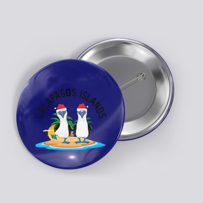Galapagos Islands Blue Footed Booby Bird Christmas Button