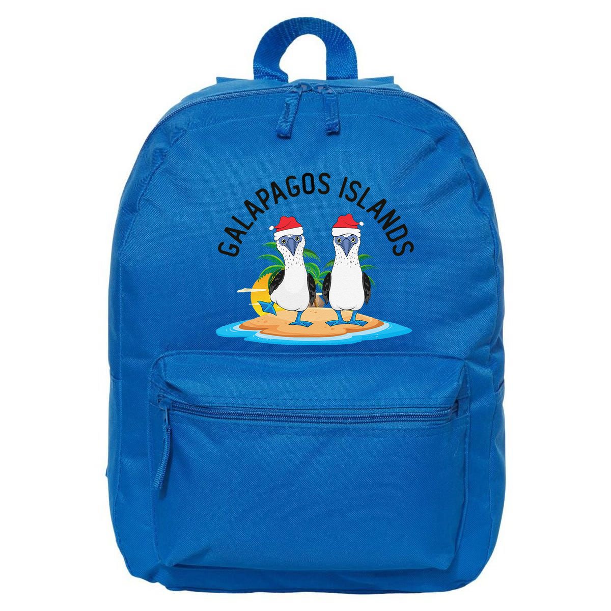 Galapagos Islands Blue Footed Booby Bird Christmas 16 in Basic Backpack