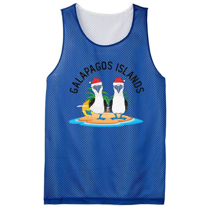 Galapagos Islands Blue Footed Booby Bird Christmas Mesh Reversible Basketball Jersey Tank