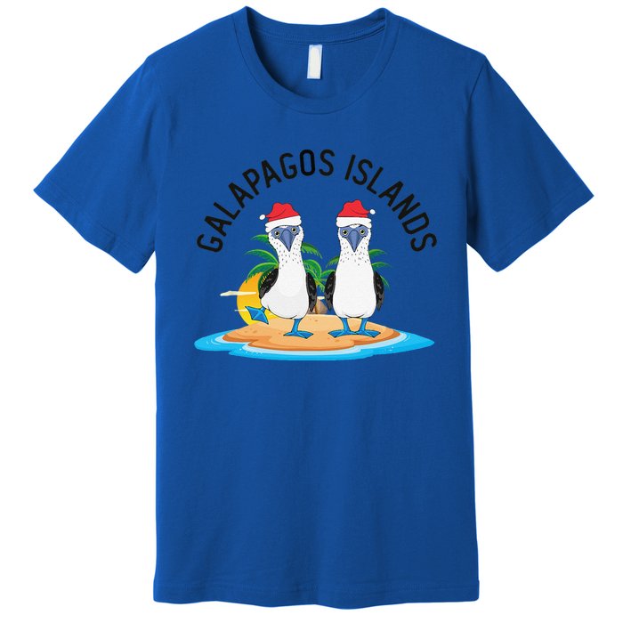 Galapagos Islands Blue Footed Booby Bird Christmas Premium T-Shirt