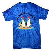 Galapagos Islands Blue Footed Booby Bird Christmas Tie-Dye T-Shirt