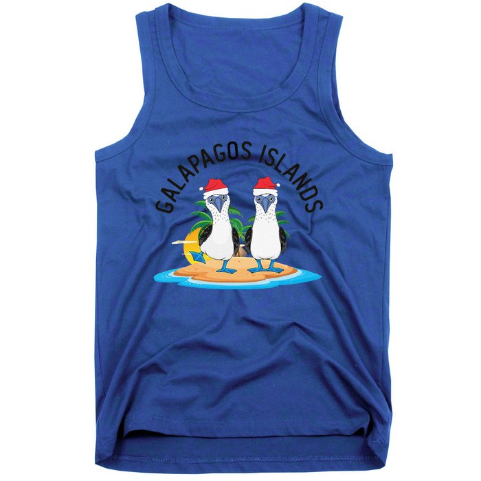 Galapagos Islands Blue Footed Booby Bird Christmas Tank Top