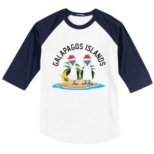 Galapagos Islands Blue Footed Booby Bird Christmas Baseball Sleeve Shirt