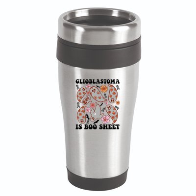 Glioblastoma Is Boo Sheet Brain Cancer Warrior 16oz Travel Tumbler