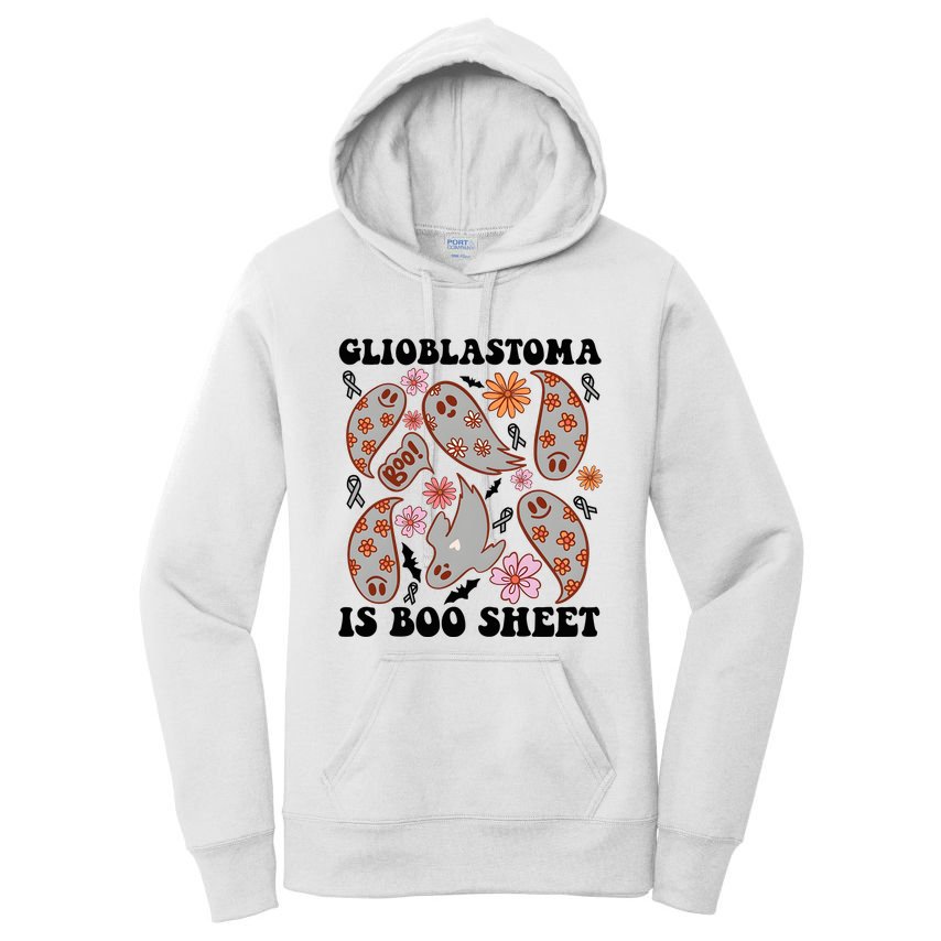 Glioblastoma Is Boo Sheet Brain Cancer Warrior Women's Pullover Hoodie