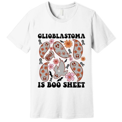 Glioblastoma Is Boo Sheet Brain Cancer Warrior Premium T-Shirt