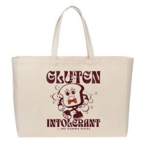 Gluten Intolerant But IM Being Brave About It Cotton Canvas Jumbo Tote