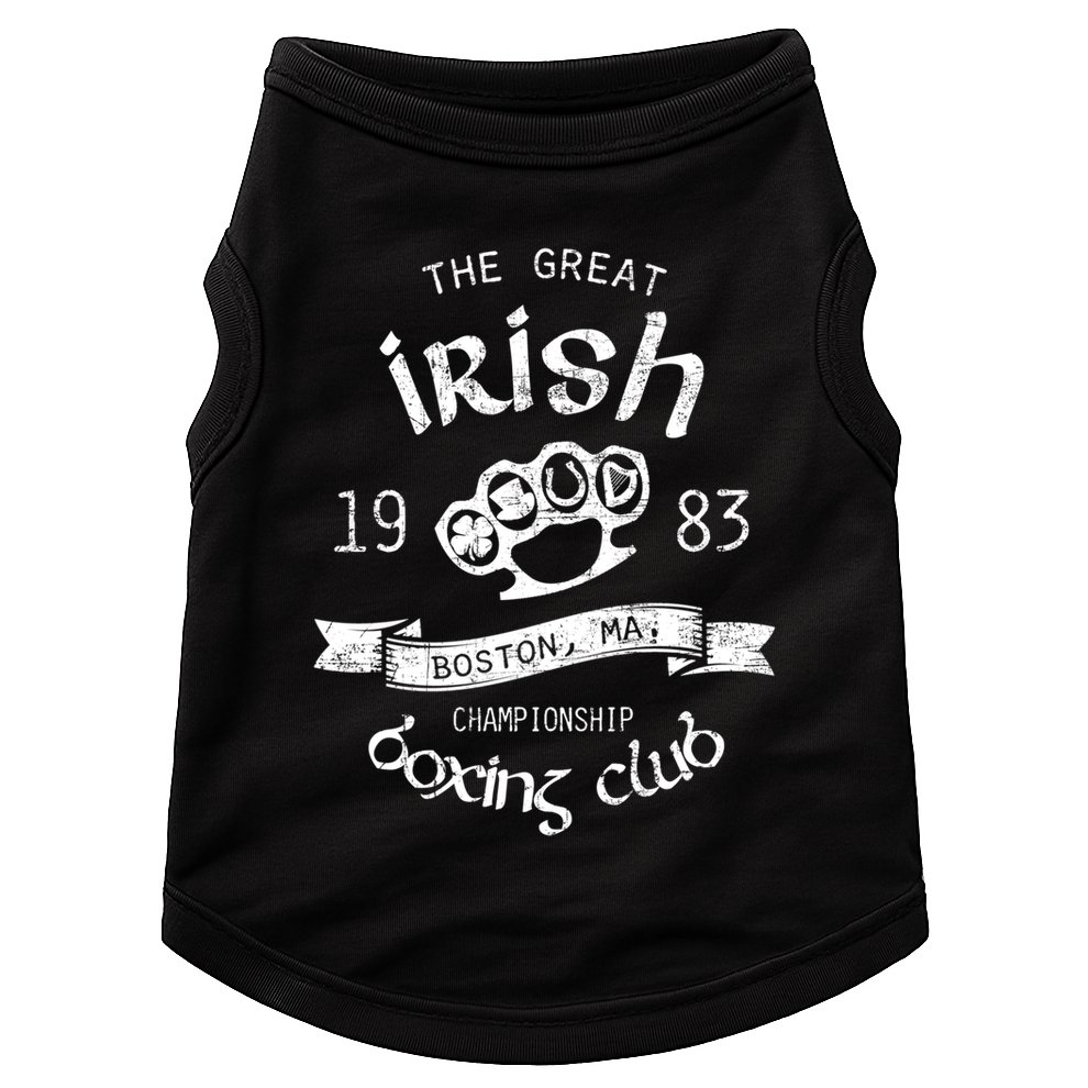 Great Irish Boston St PatrickS Boxing Club Fighting Pub Gift Doggie Tank