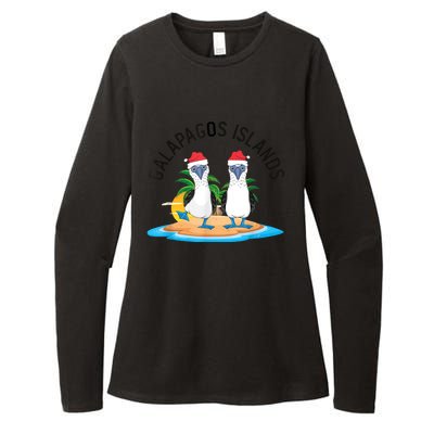 Galapagos Islands Blue Footed Booby Bird Christmas Womens CVC Long Sleeve Shirt