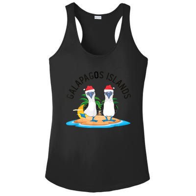 Galapagos Islands Blue Footed Booby Bird Christmas Ladies PosiCharge Competitor Racerback Tank