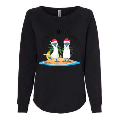 Galapagos Islands Blue Footed Booby Bird Christmas Womens California Wash Sweatshirt