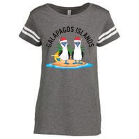 Galapagos Islands Blue Footed Booby Bird Christmas Enza Ladies Jersey Football T-Shirt