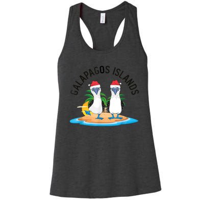 Galapagos Islands Blue Footed Booby Bird Christmas Women's Racerback Tank