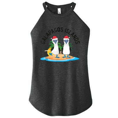 Galapagos Islands Blue Footed Booby Bird Christmas Women's Perfect Tri Rocker Tank