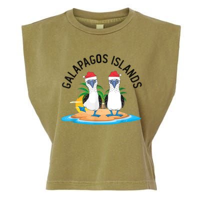 Galapagos Islands Blue Footed Booby Bird Christmas Garment-Dyed Women's Muscle Tee