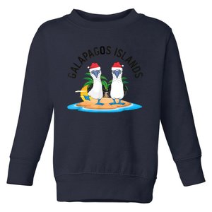 Galapagos Islands Blue Footed Booby Bird Christmas Toddler Sweatshirt