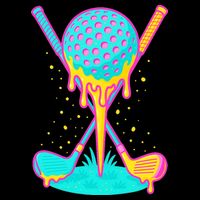 Golf Ice Cream Drip Golfing Golfer Cooling Performance Crew T-Shirt
