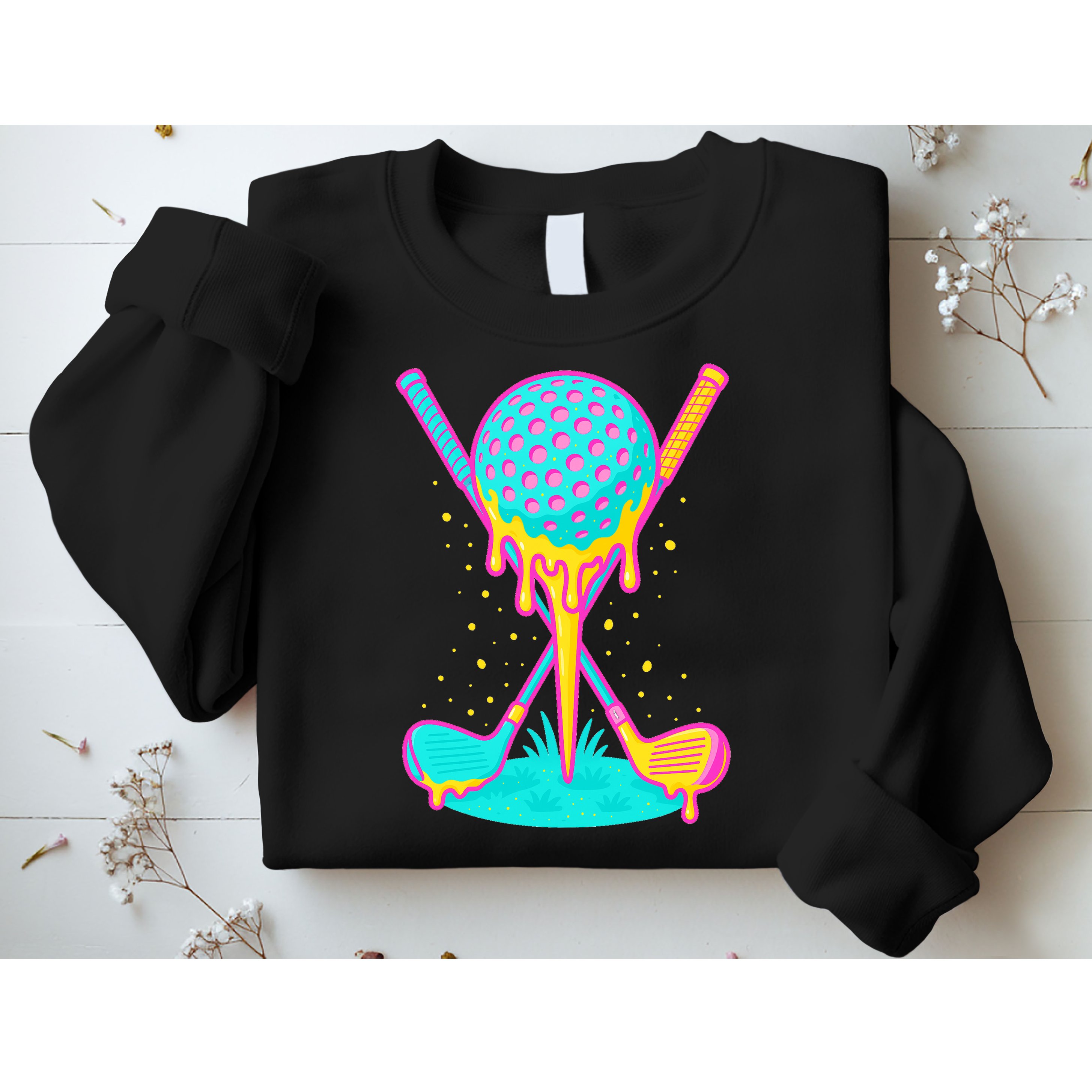 Golf Ice Cream Drip Golfing Golfer Sweatshirt