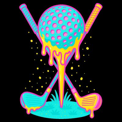 Golf Ice Cream Drip Golfing Golfer T-Shirt