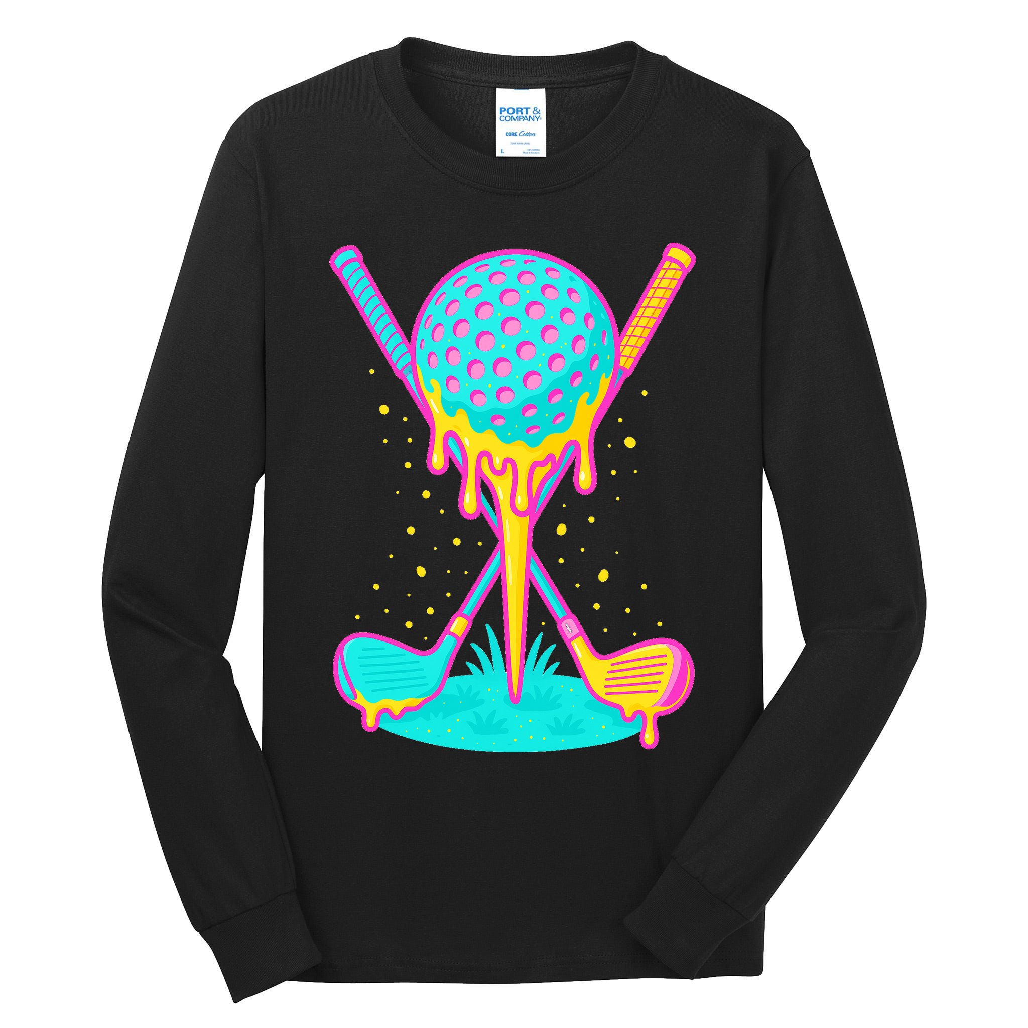 Golf Ice Cream Drip Golfing Golfer Tall Long Sleeve T-Shirt