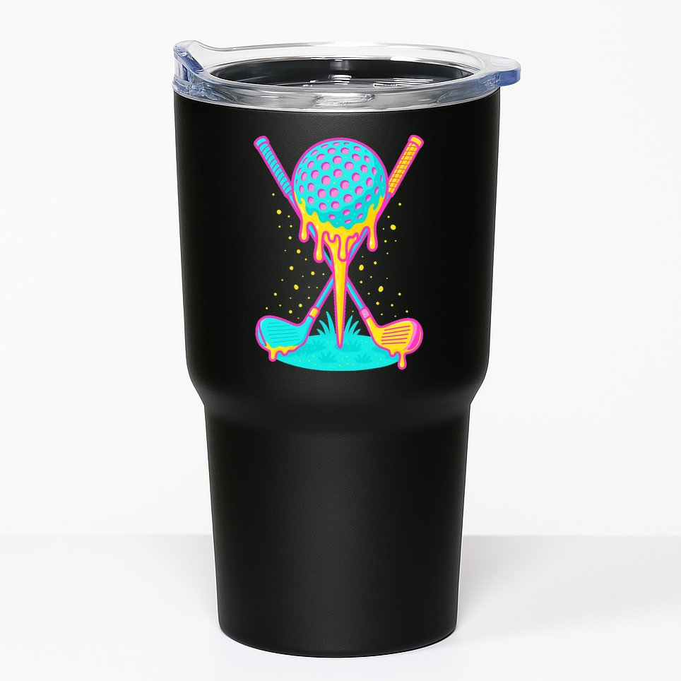 Golf Ice Cream Drip Golfing Golfer Tumbler