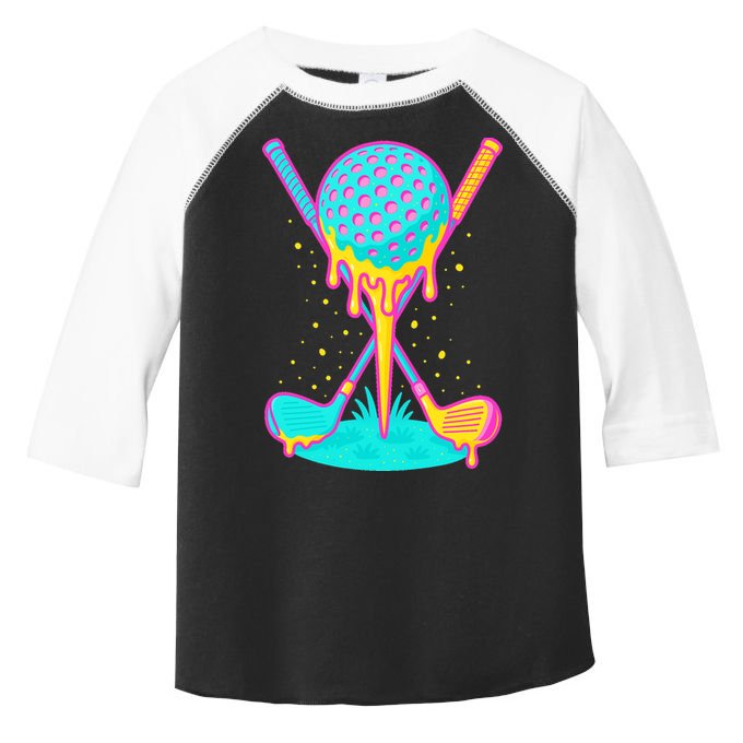 Golf Ice Cream Drip Golfing Golfer Toddler Fine Jersey T-Shirt