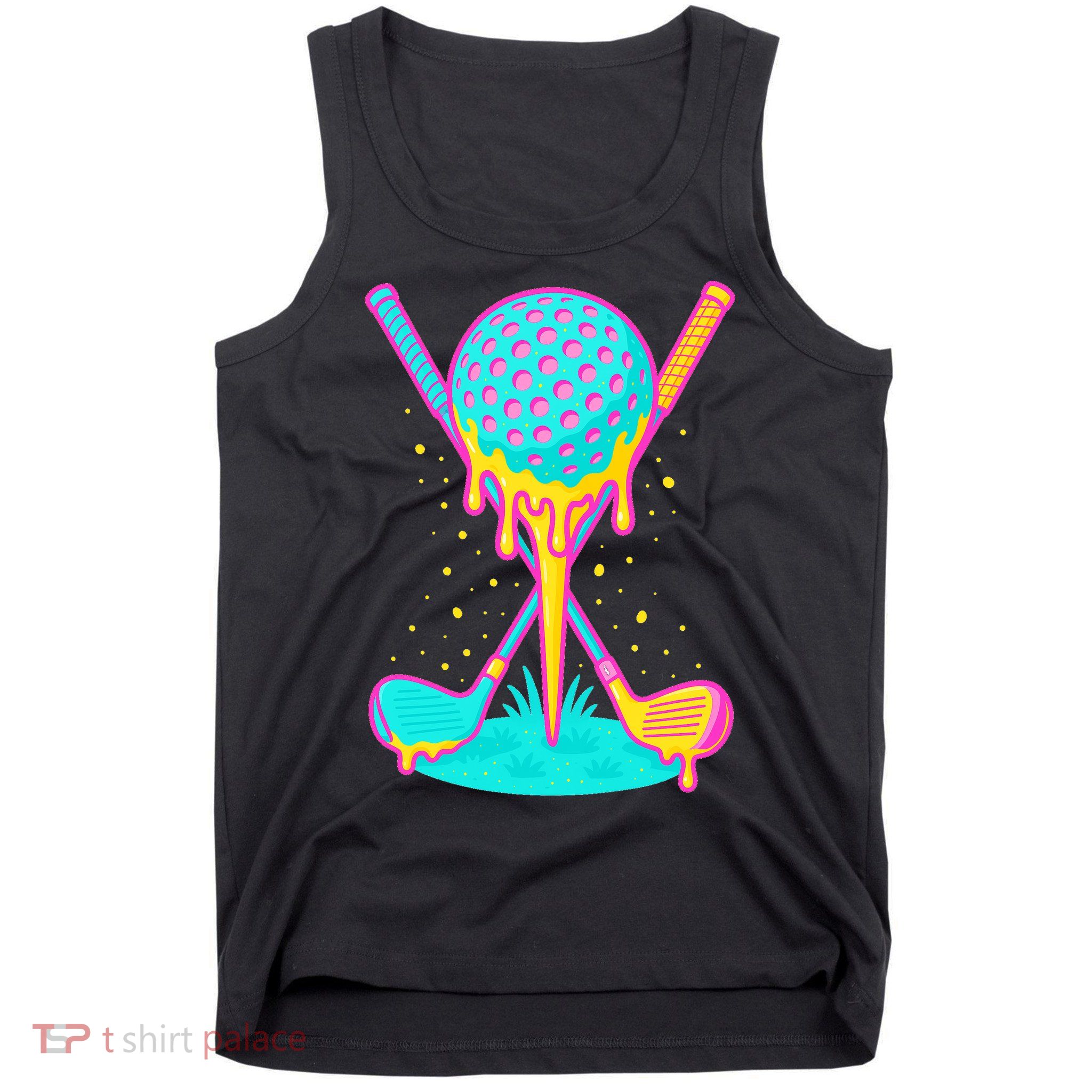 Golf Ice Cream Drip Golfing Golfer Tank Top