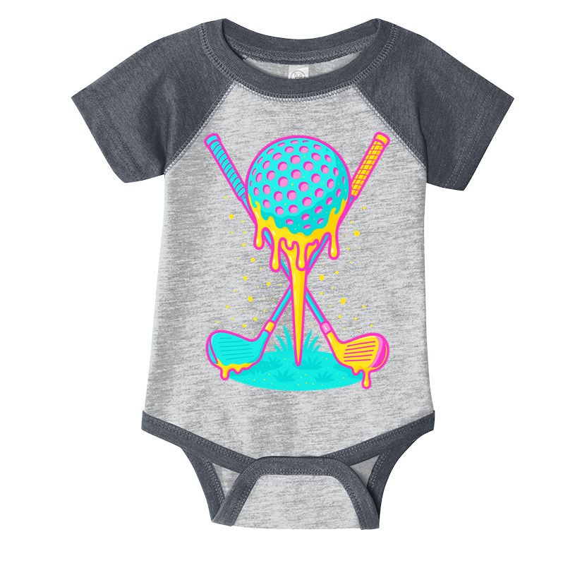 Golf Ice Cream Drip Golfing Golfer Infant Baby Jersey Bodysuit