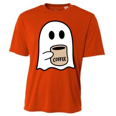 Ghost Ing Coffee Funny Halloween Costume Coffee Lover Cool Gift Cooling Performance Crew T-Shirt