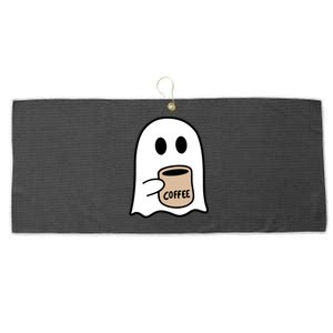 Ghost Ing Coffee Funny Halloween Costume Coffee Lover Cool Gift Large Microfiber Waffle Golf Towel